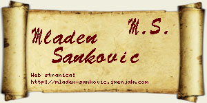 Mladen Sanković vizit kartica